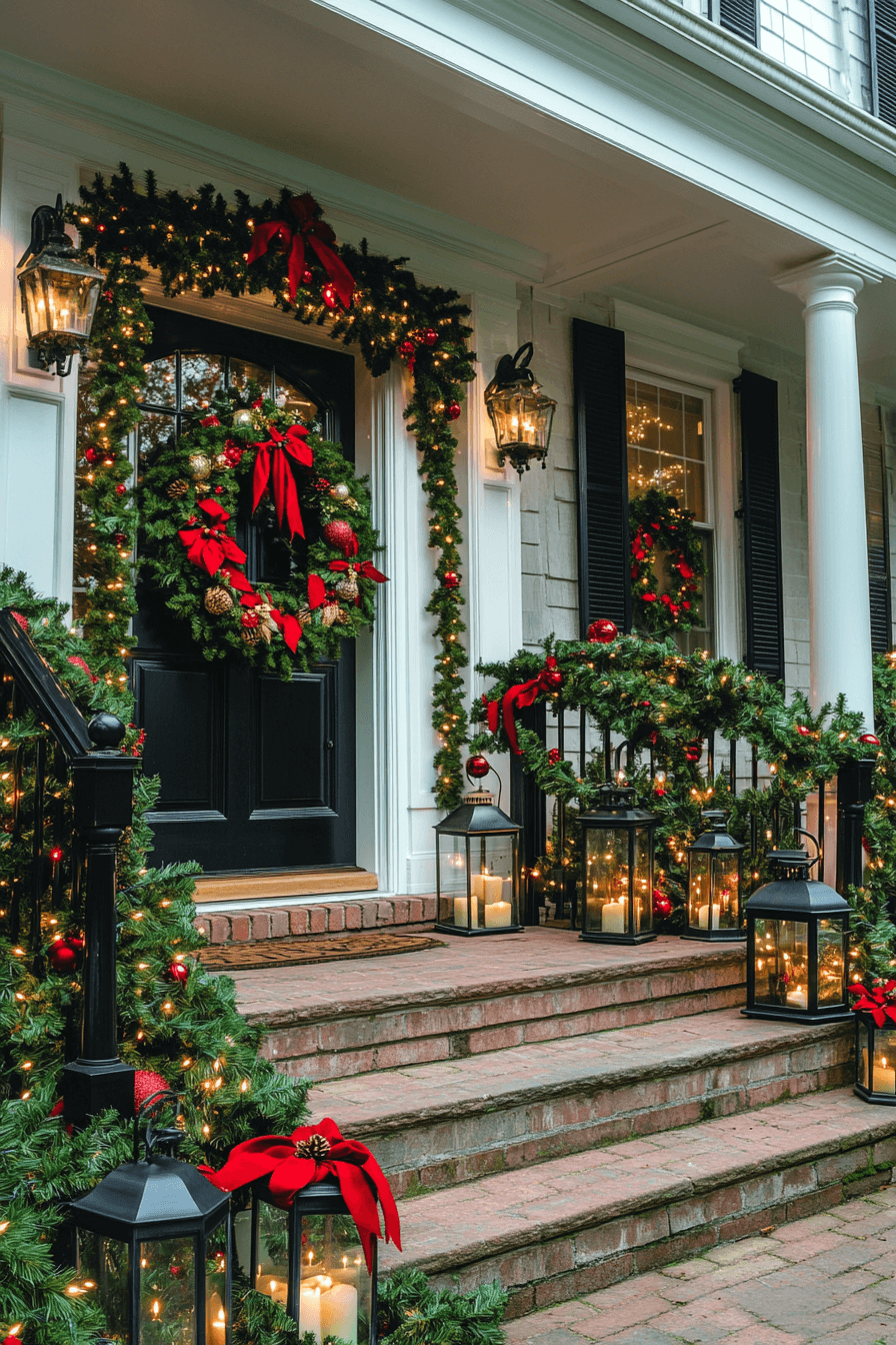 29 Front Porch Christmas Decor Styles to Create a Warm Winter Greeting 20 Retro Bulbs Holiday Vibe
