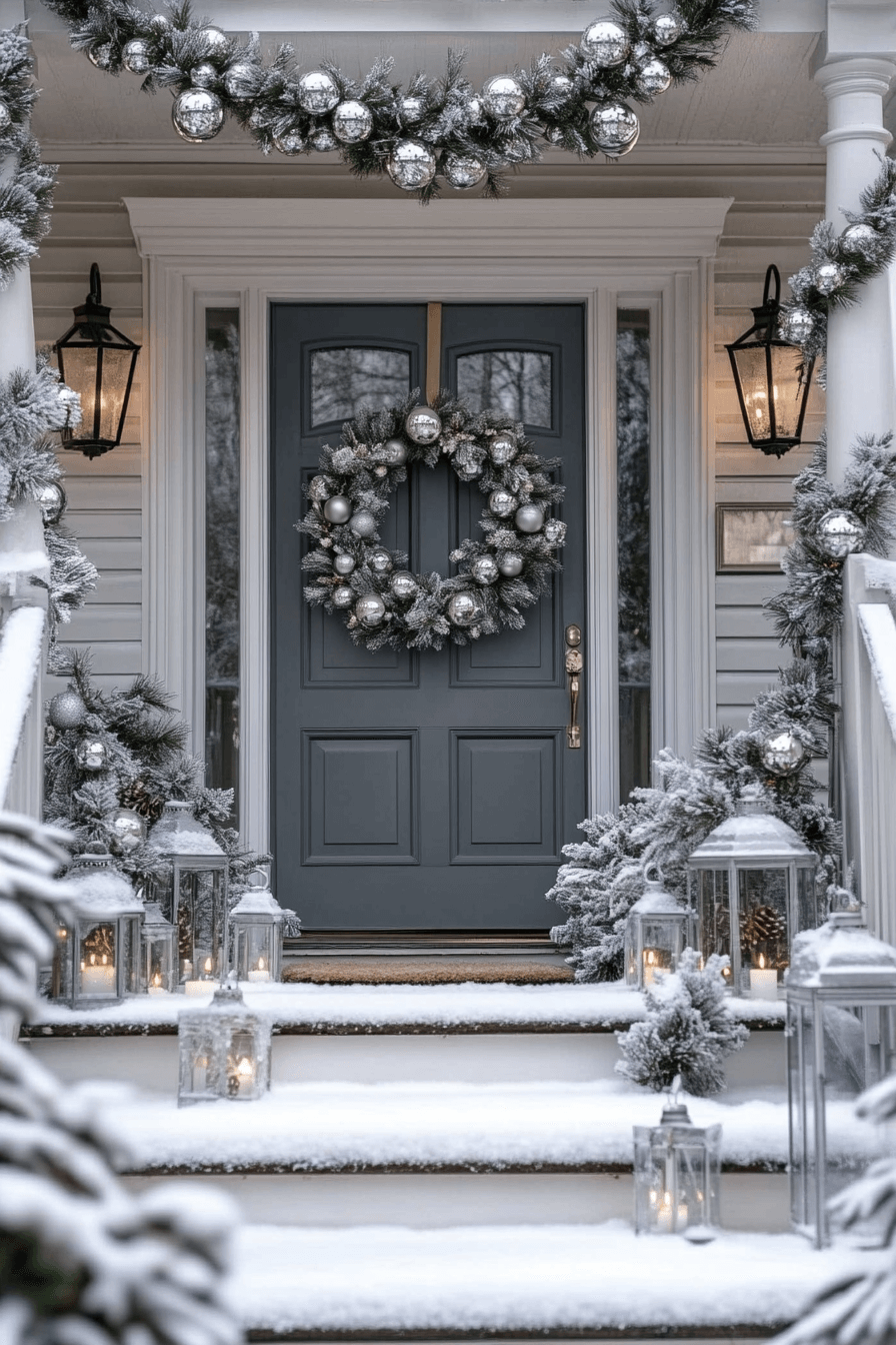 29 Front Porch Christmas Decor Styles to Create a Warm Winter Greeting 21 Glimmer Pathway Porch Shine
