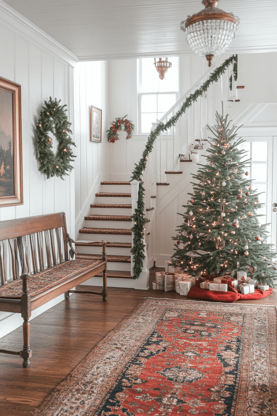 23 Foyer Rustic Christmas Welcome