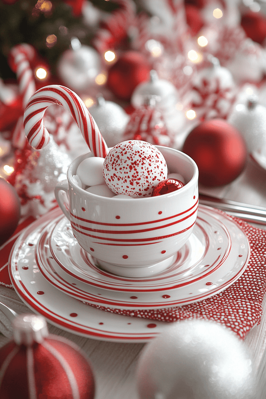 23 Peppermint Stripe Table Charm