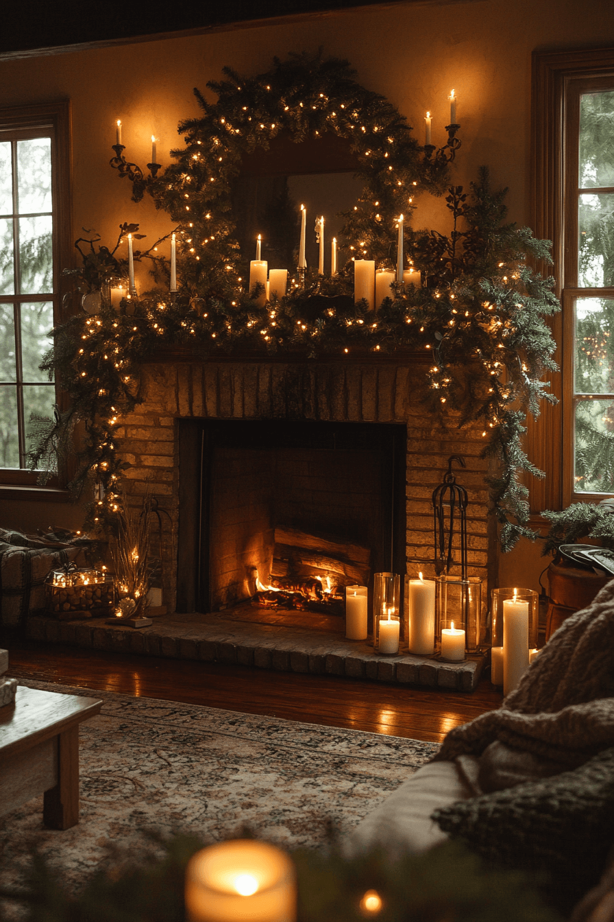 24 Pine Mantel Holiday Grace