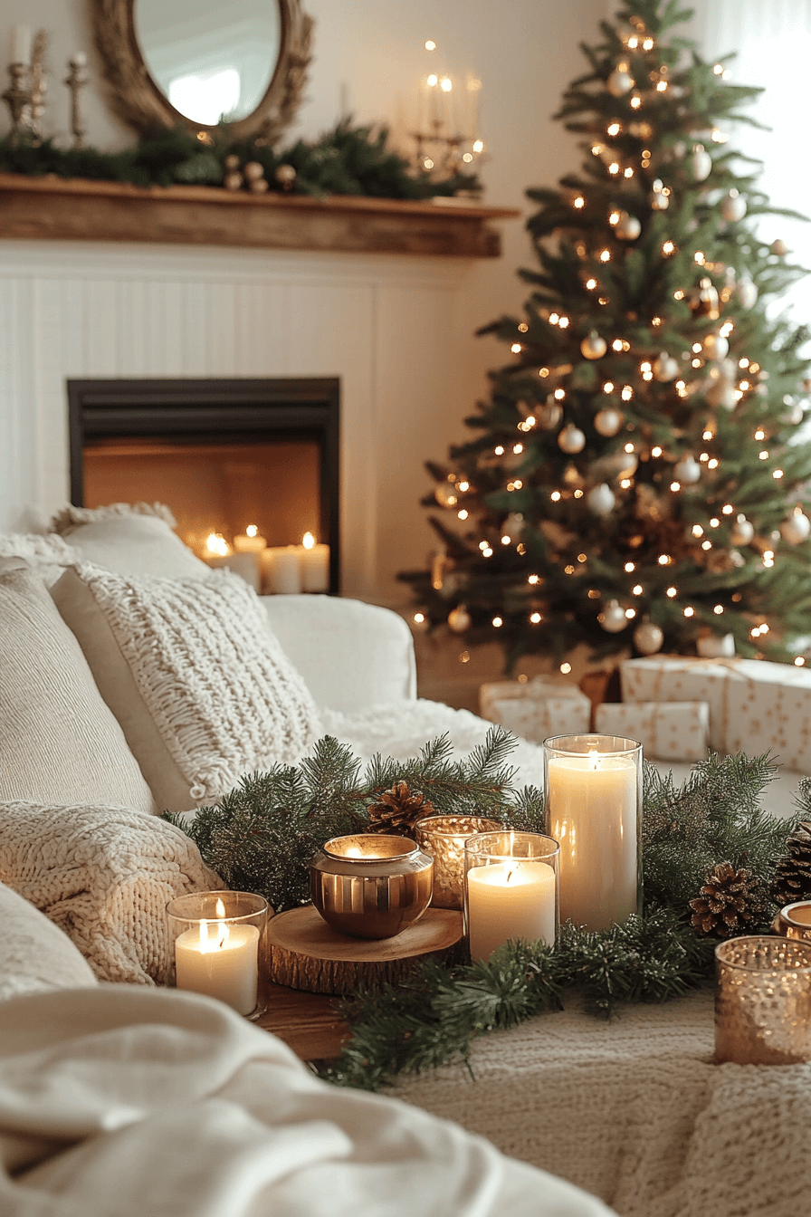 24 Rustic Candlelight Living Warmth
