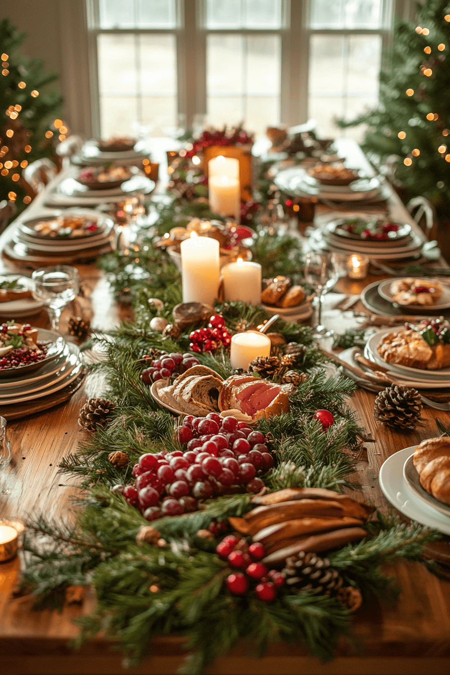 26 Buffet Table Holiday Charm