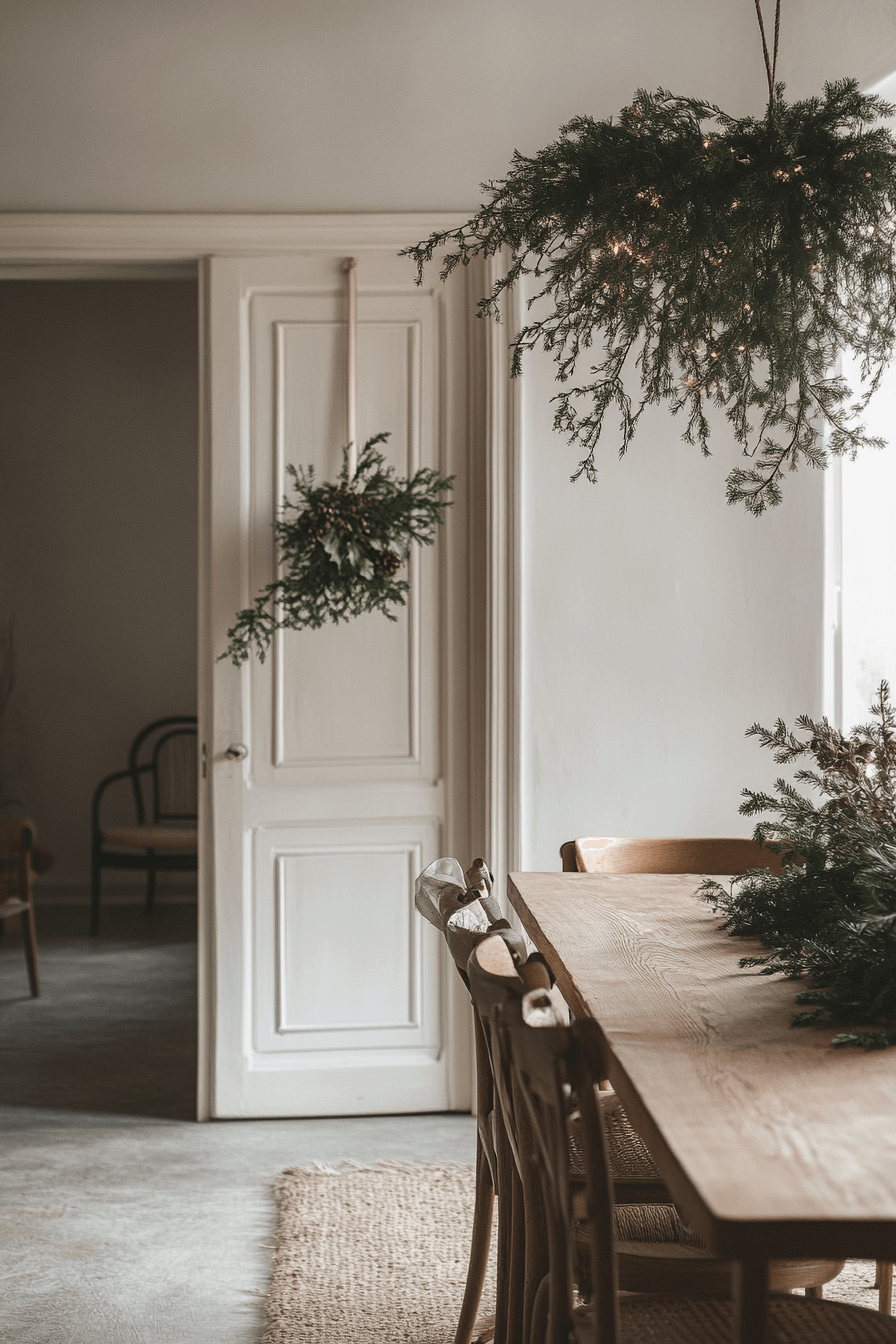 29 Minimalist Christmas Decor Ideas That Blend Simplicity and Holiday Joy 27 Gentle Green Holiday Aura