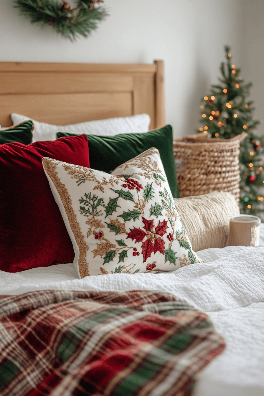 29 Christmas Bedroom Ideas for a Peaceful and Merry Holiday Haven 27 Plush Layers Holiday Style