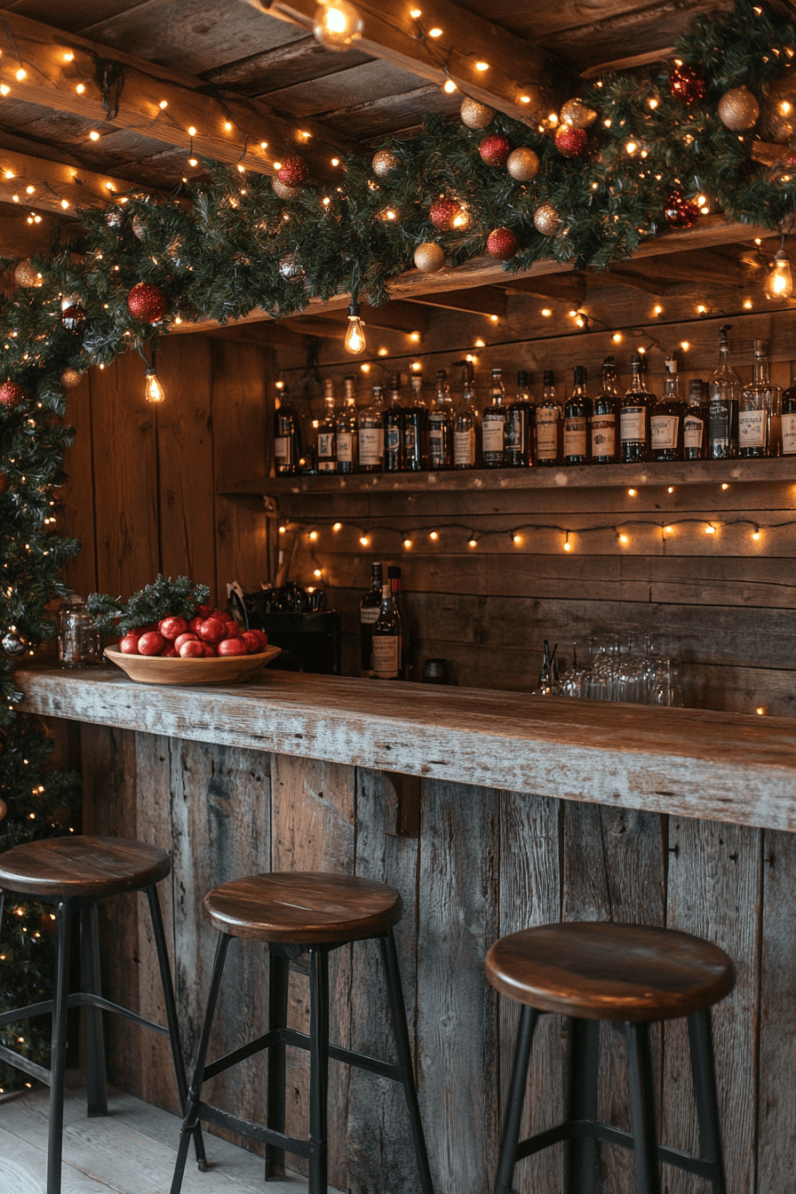 27 Wet Bar Cozy Christmas Glow