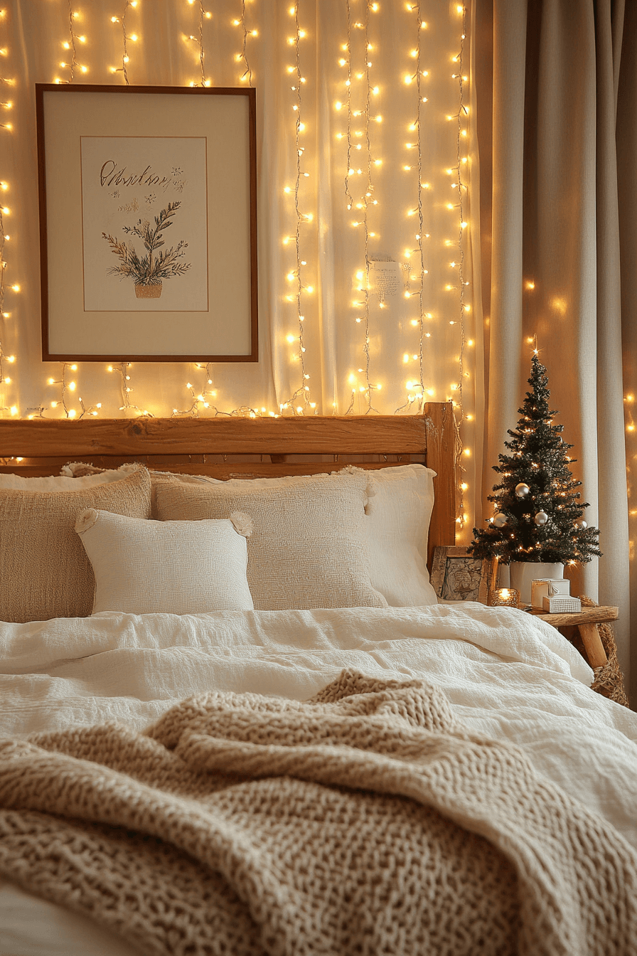 29 Christmas Bedroom Ideas for a Peaceful and Merry Holiday Haven 28 Candlelit Golden Holiday Glow