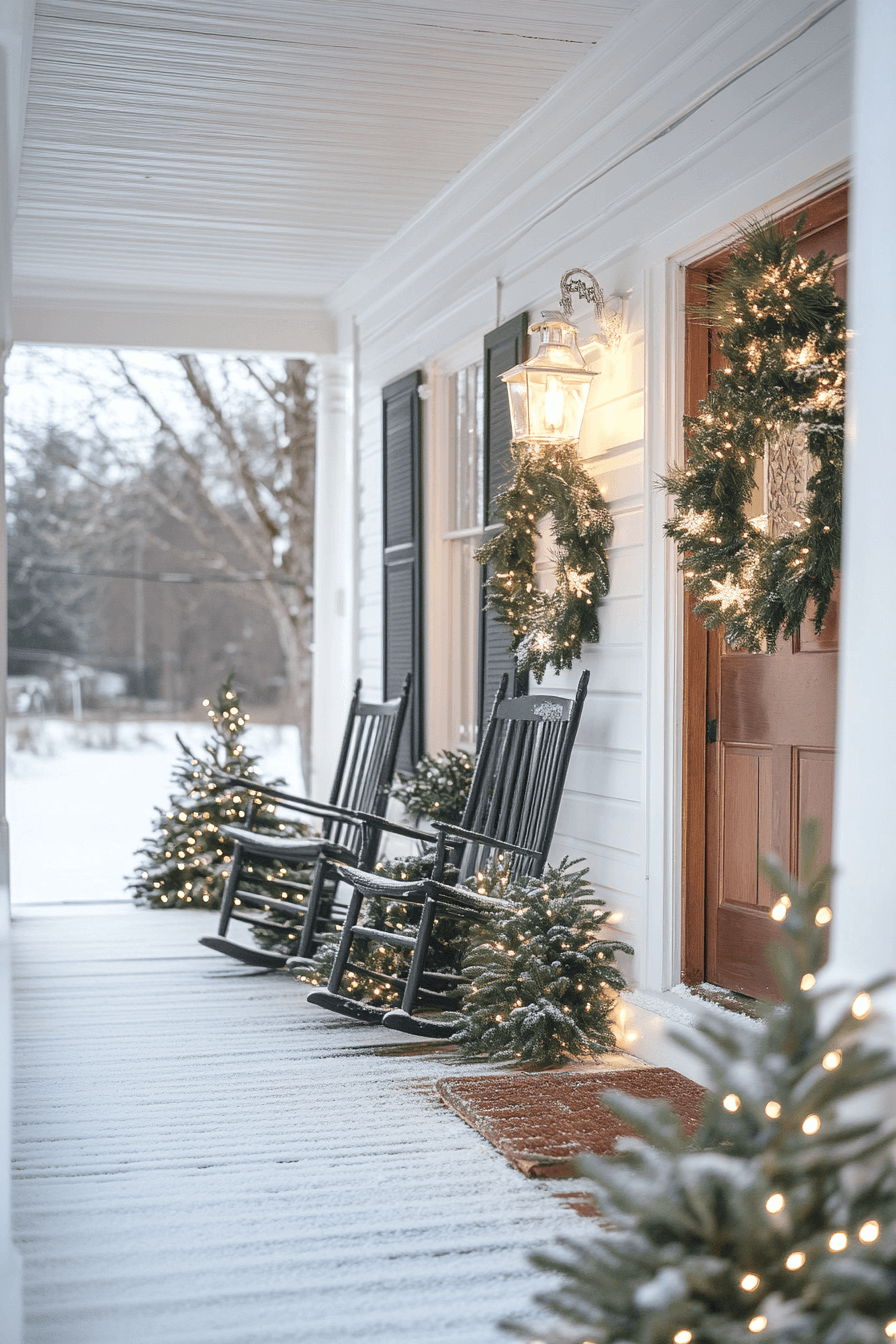 29 Christmas Decorating Ideas That Capture the Magic of Christmas 29 Sleek Minimal Porch Holiday Glow