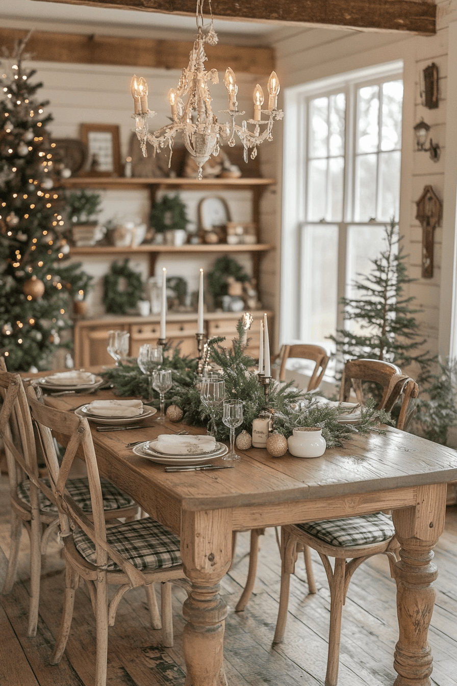 3 Farmhouse Holiday Dining Glow