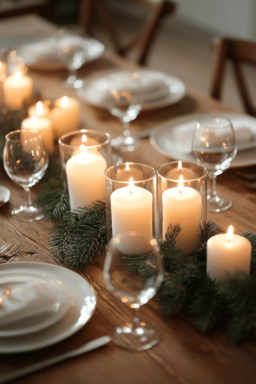 4 Warm Candlelight Table Charm