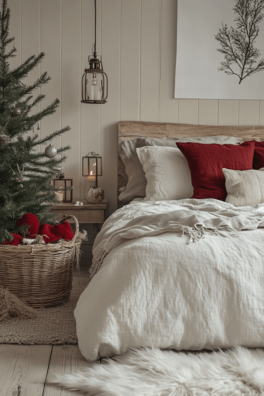 29 Christmas Bedroom Ideas for a Peaceful and Merry Holiday Haven 5 Scandinavian Hygge Holiday Comfort