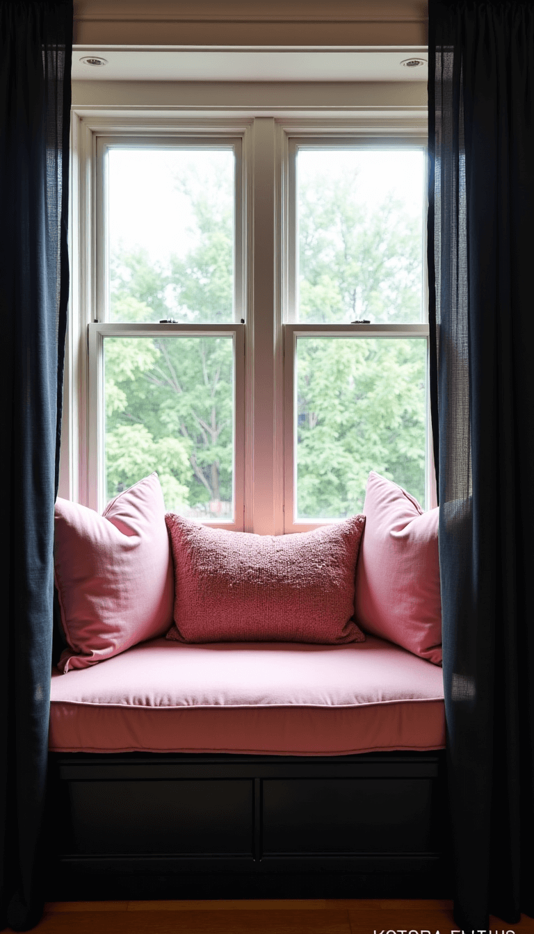 5640modern Window Nook Storage Pink