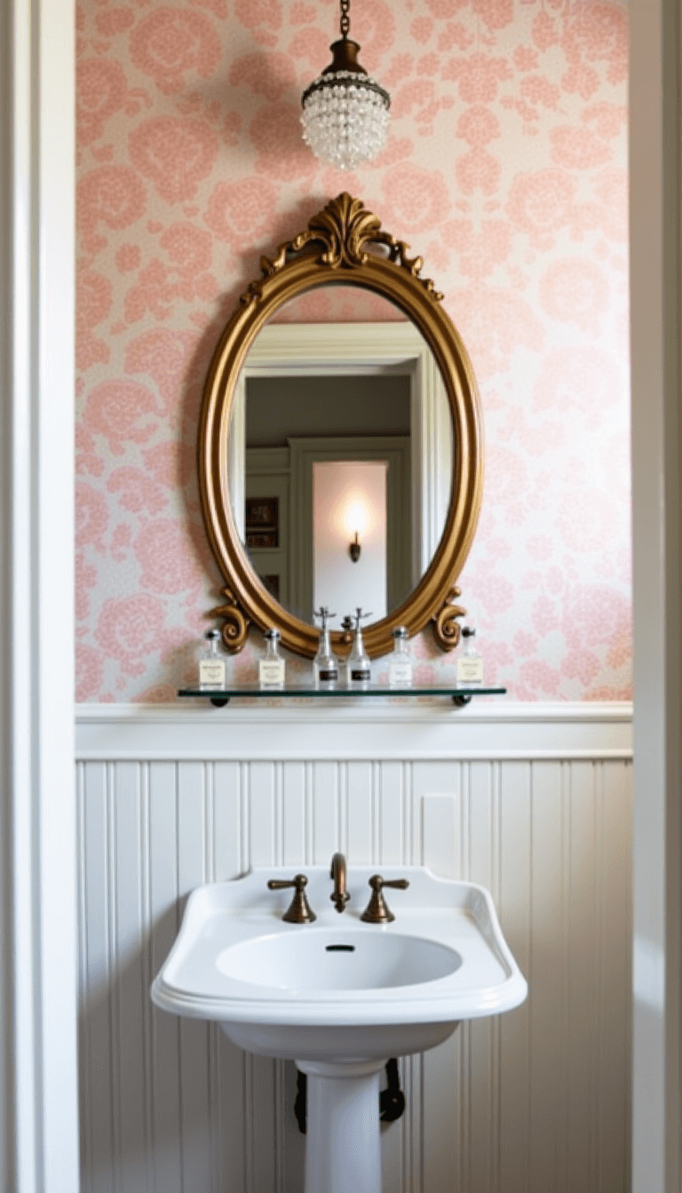 5650french Vintage Bathroom Vignette