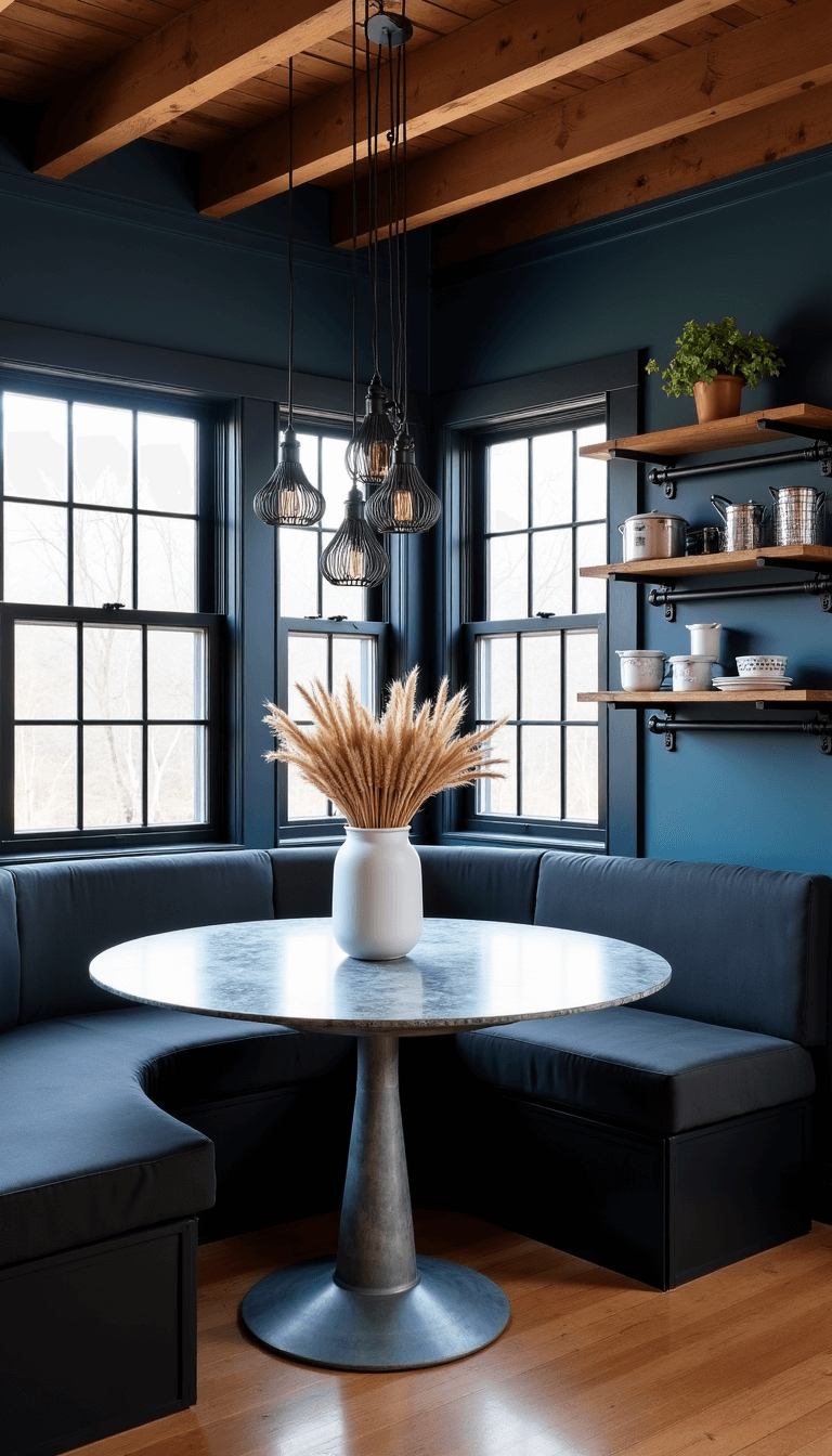 5654moody Kitchen Nook Blue Hour