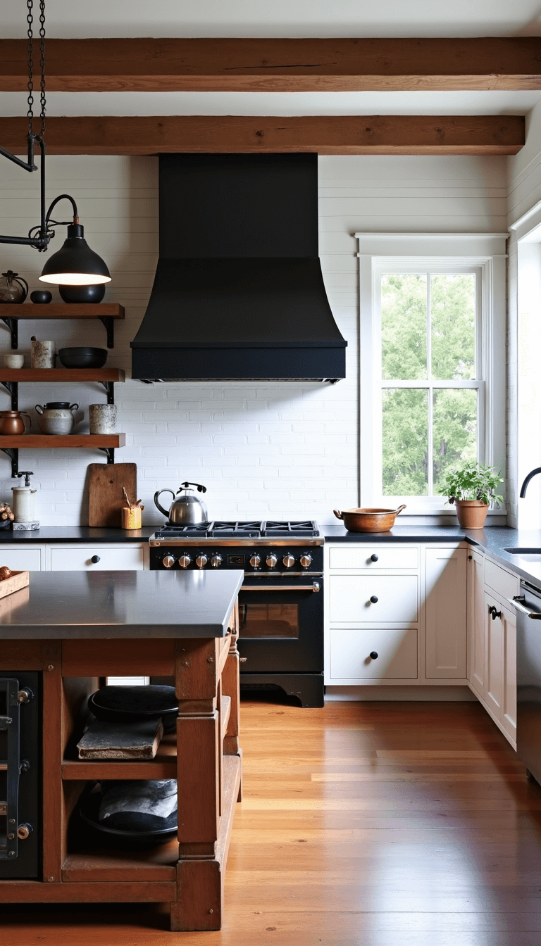 5662modern Farmhouse Kitchen Shiplap Beams