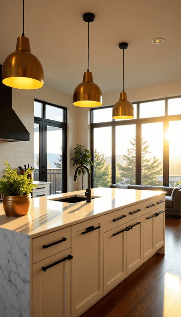 5663modern Kitchen Golden Hour Marble