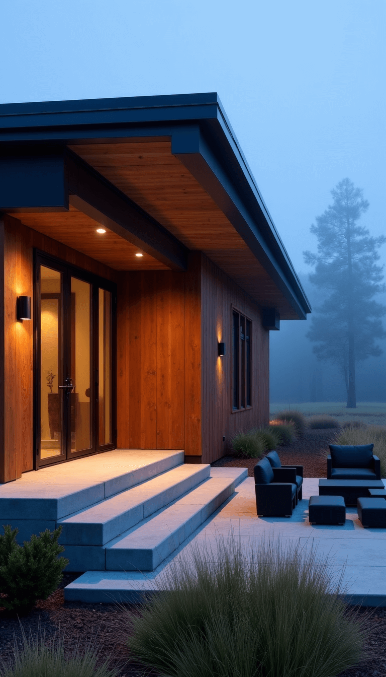 5684modern Cabin Bluehour Corten