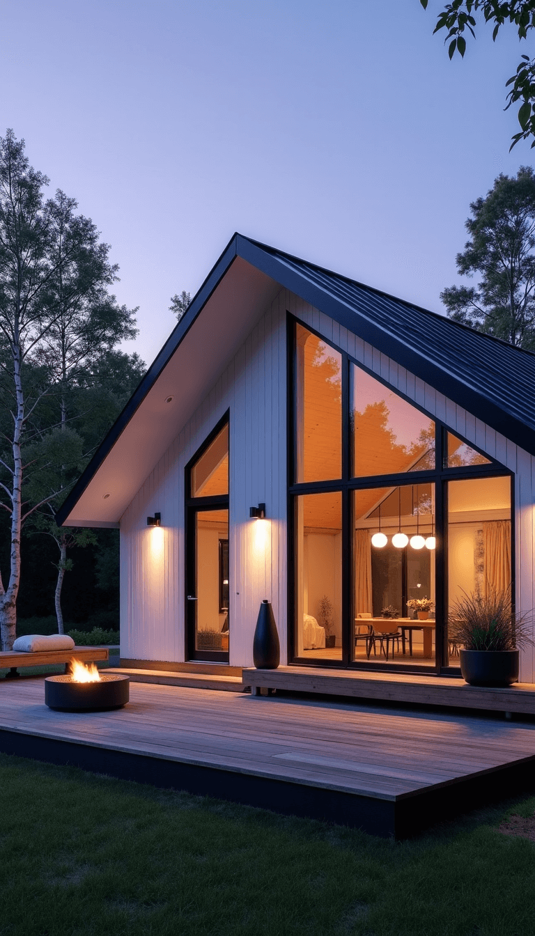 5686nordic Cabin Twilight Glow