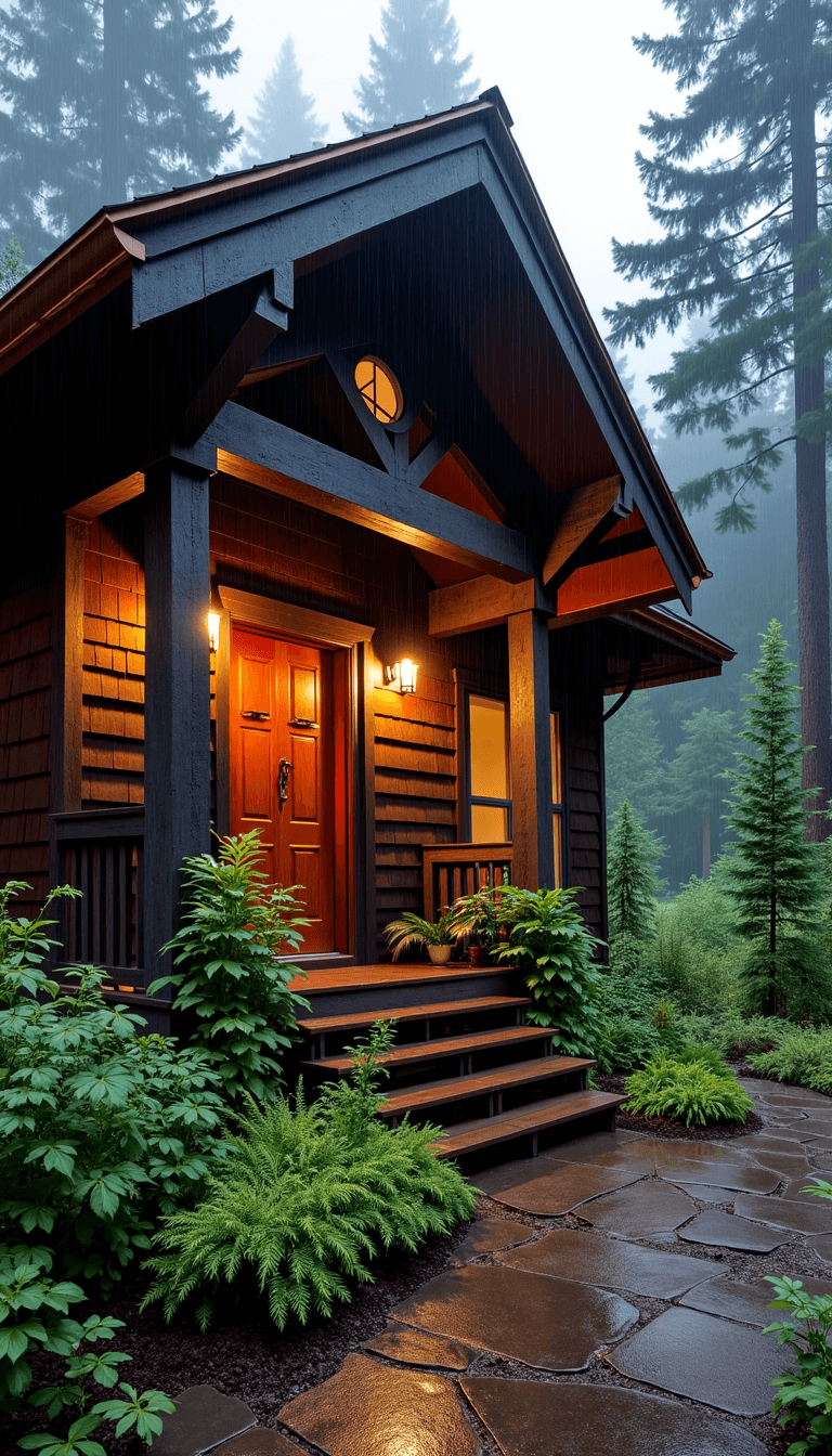 5687pnw Rainy Cedar Cabin