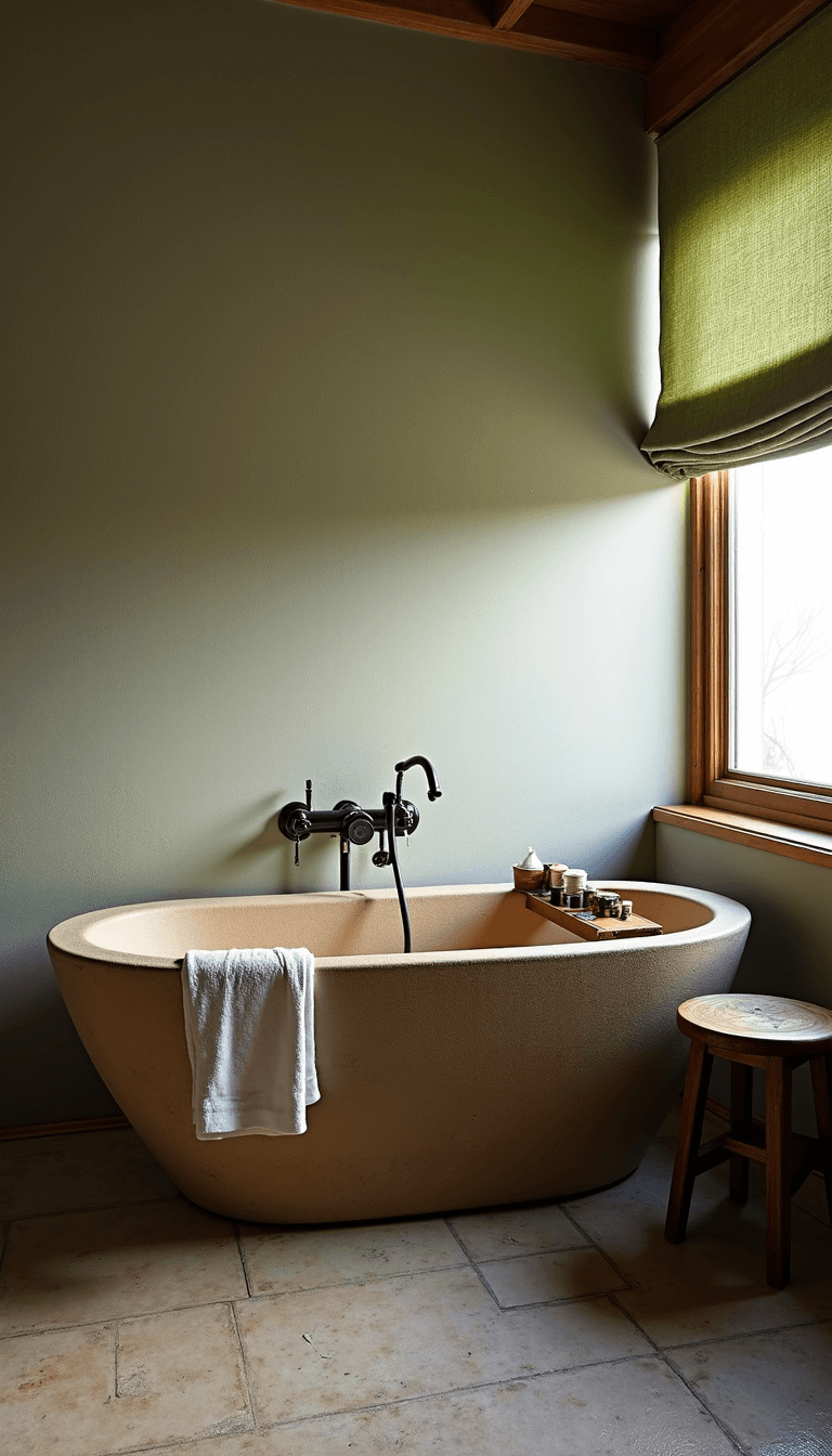 Wabi-Sabi Bathroom: Embracing Imperfect Natural Beauty in Your Personal Sanctuary 5710cozy Twilight Spa Bath