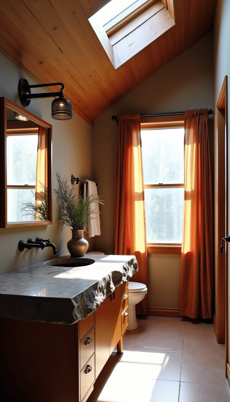 Wabi-Sabi Bathroom: Embracing Imperfect Natural Beauty in Your Personal Sanctuary 5711modern Airy Stone Bathroom Natural Light