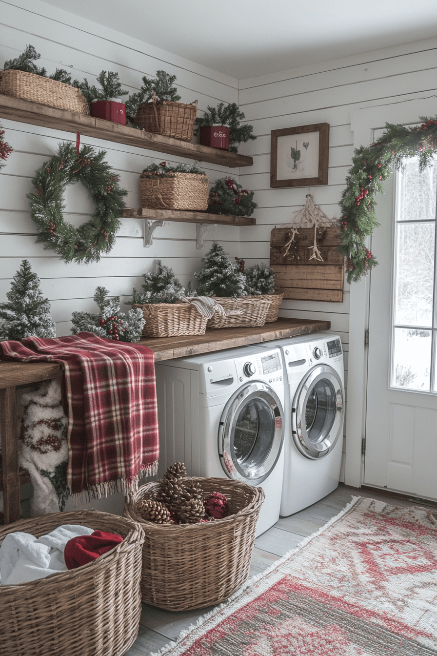 9 Cheerful Laundry Room Holiday Vibe