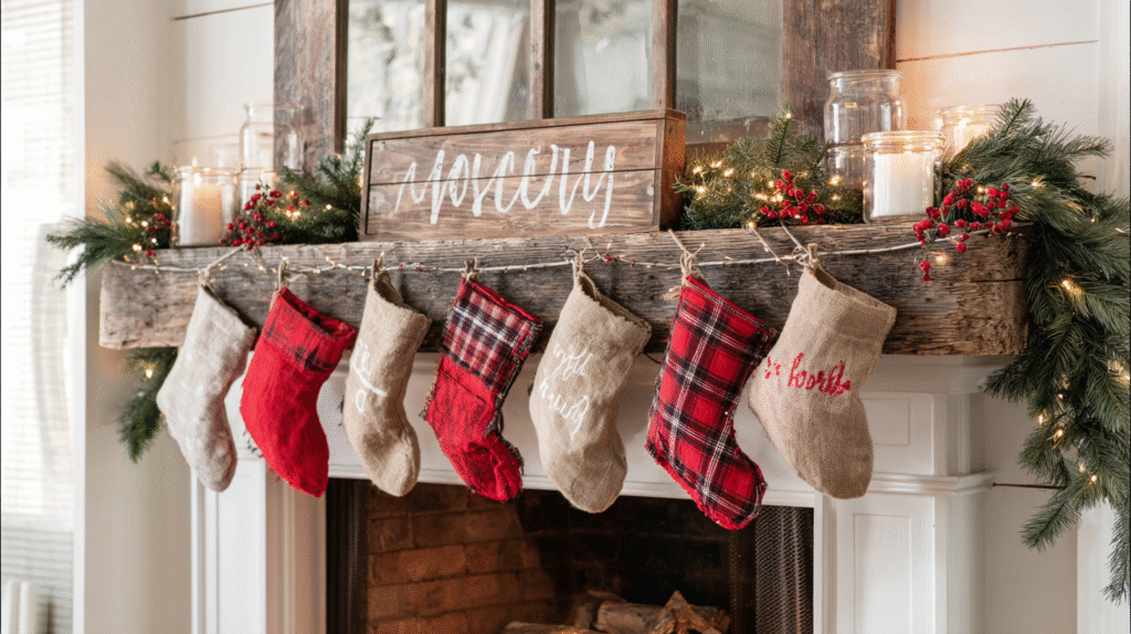 christmas mantel decor 1