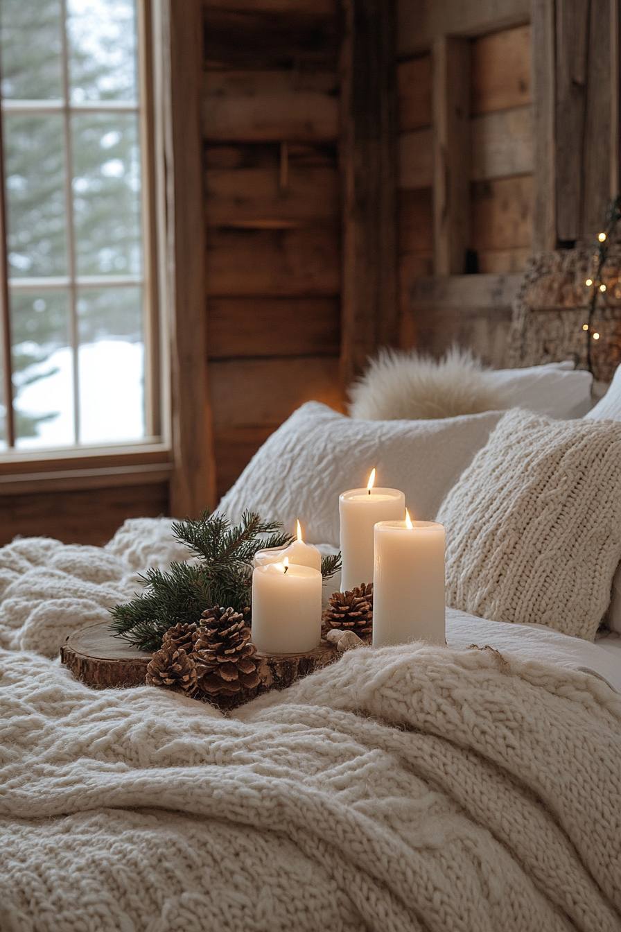 29 Christmas Bedroom Ideas for a Peaceful and Merry Holiday Haven fireside golden winter mood 1