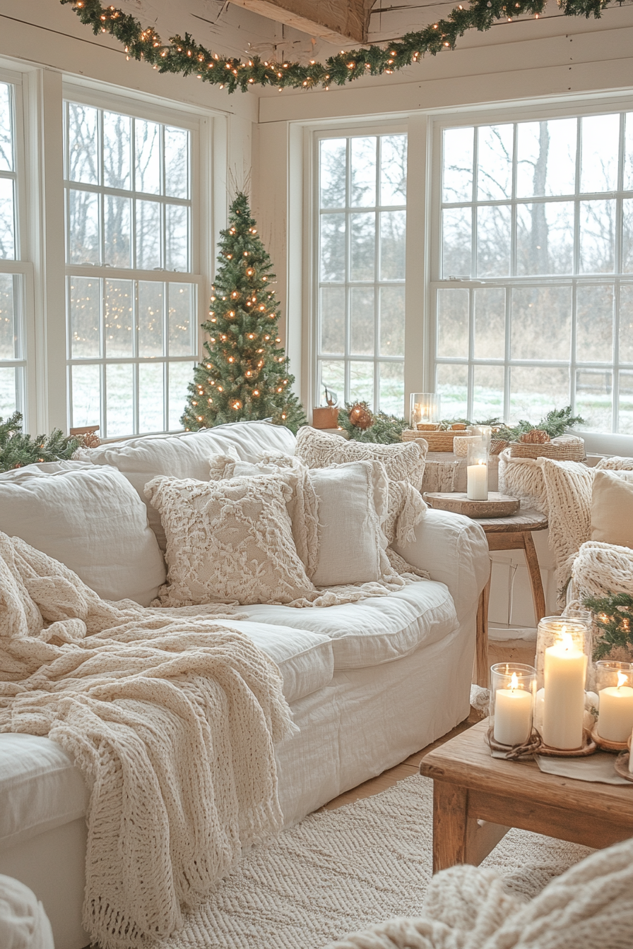 sunroom farmhouse winter light `