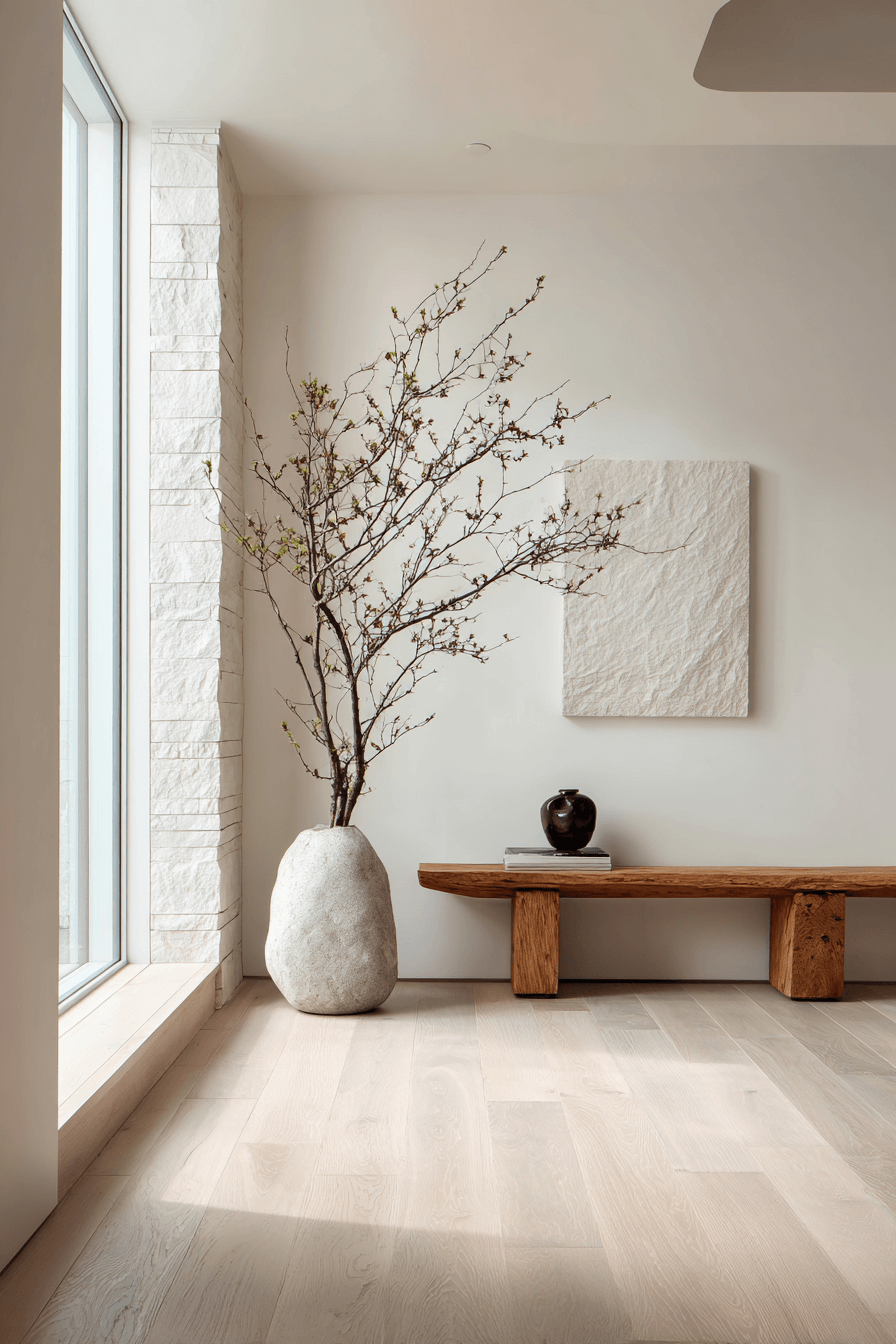 25 Scandinavian Japanese Interior Ideas to Inspire Your Home 1 Serene Entryway Design