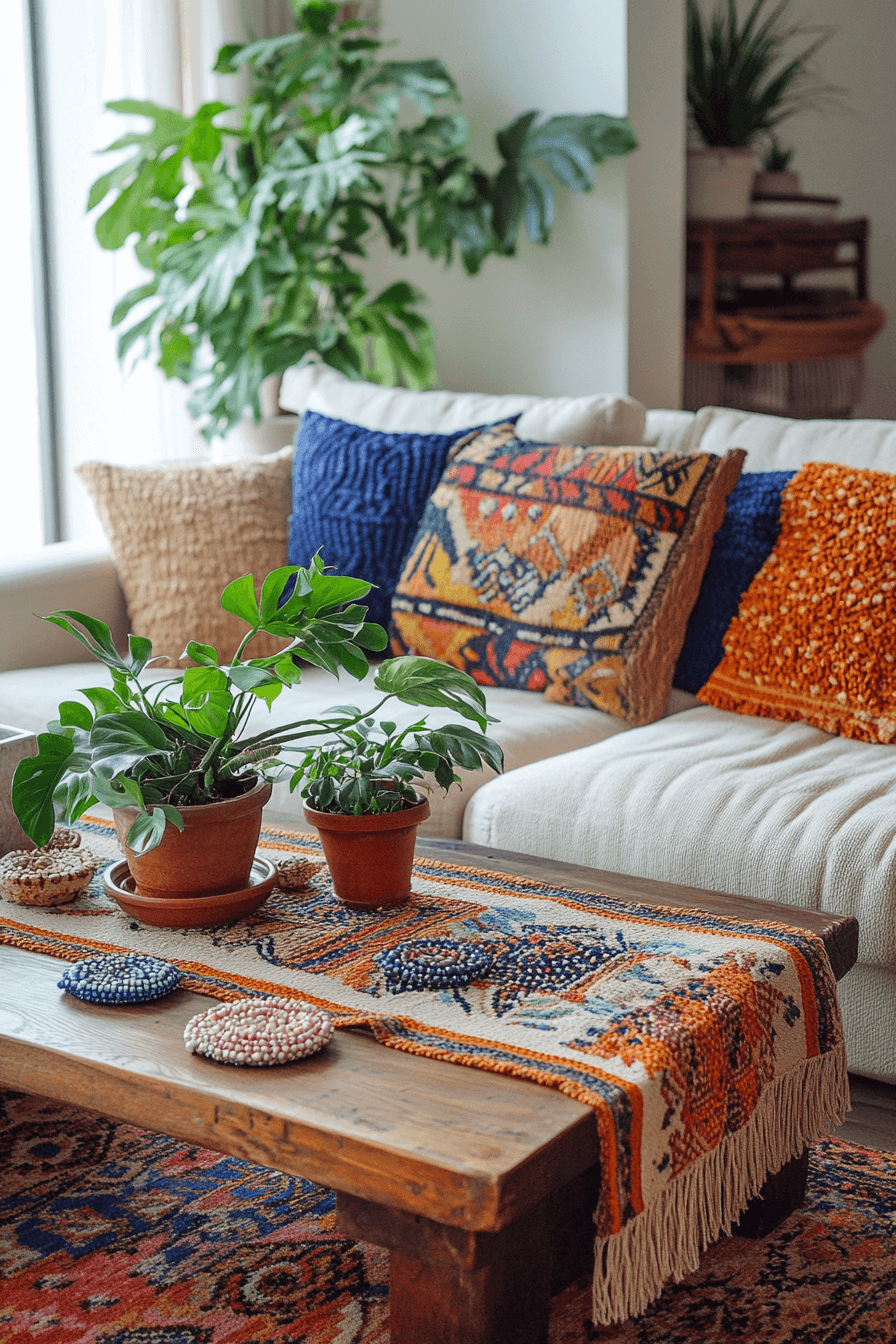 25 Coffee Table Decor Ideas to Refresh Your Living Room 10 Bohemian Coffee Table Texture