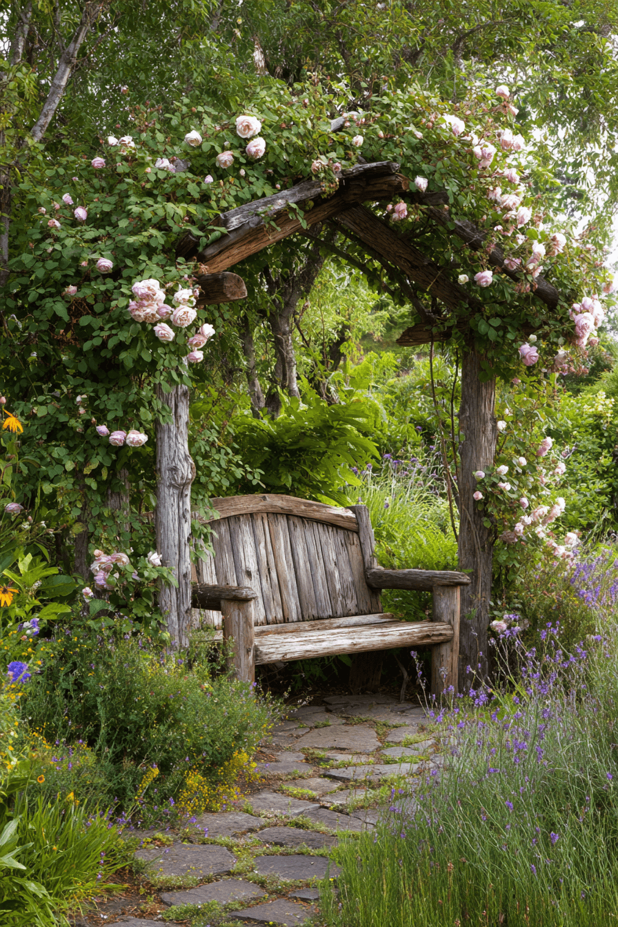 25 Antique Yard Decor Ideas for a Warm and Inviting Outdoor Vibe 12 Aged Garden Arbors