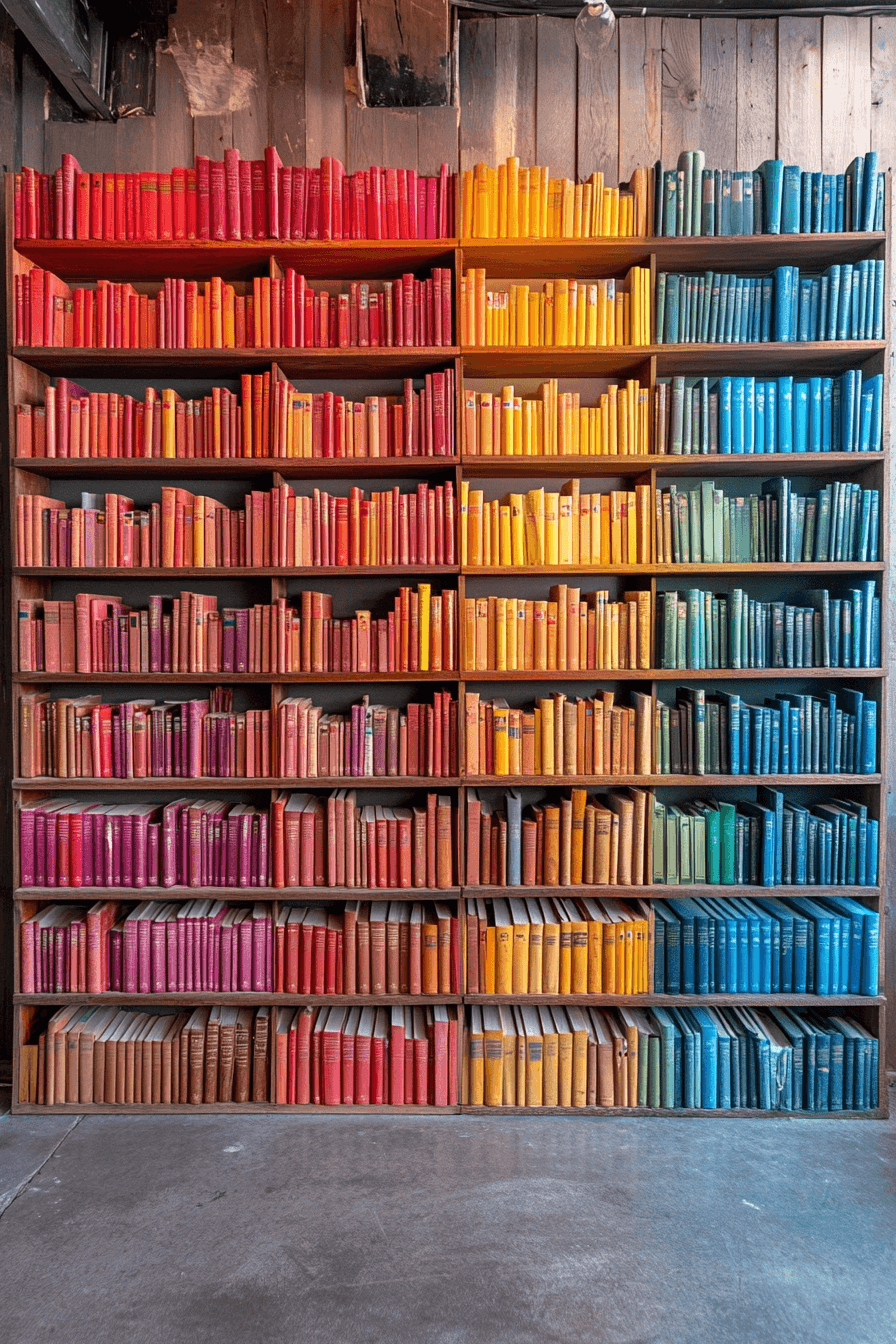 25 Bookshelf Ideas to Showcase Your Favorite Reads and Decor 12 Colorful Book Storage Display