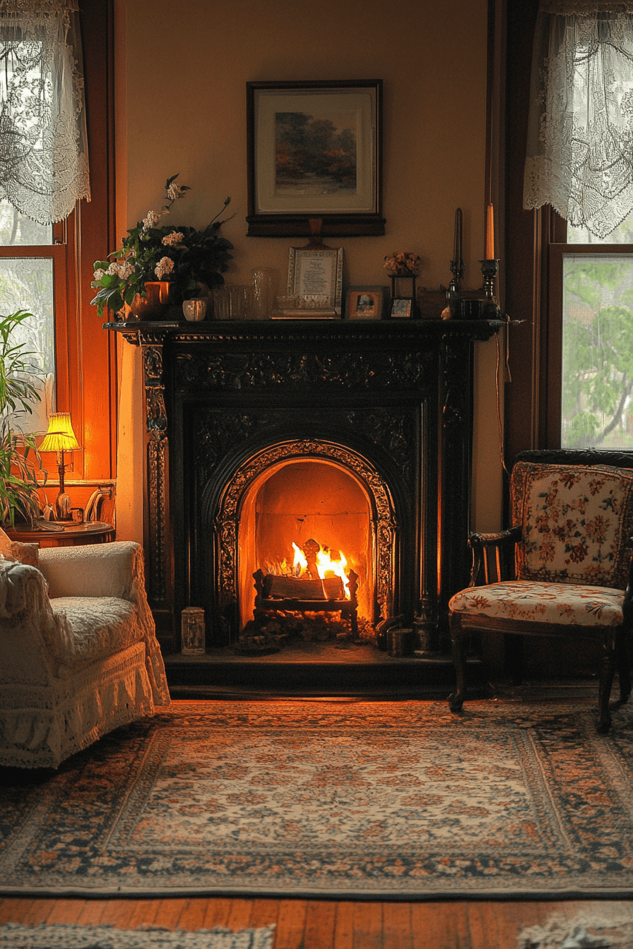 25 Fireplace Interior Ideas to Enhance Your Home’s Ambience 13 Classic Cast Iron Fireplace Appeal