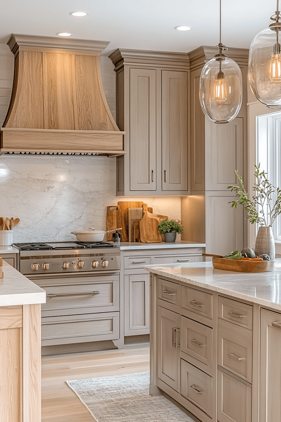 25 Neutral Kitchen Cabinets to Create a Calming Cooking Space 13 Wool Cozy Softness