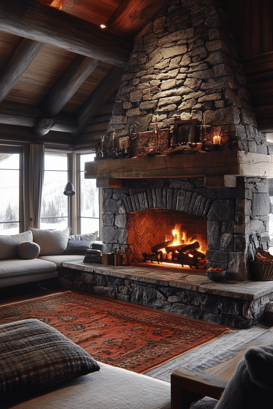 25 Little Cabin Living Room Ideas That Will Warm Your Heart 14 Fireside Cozy Vibe In The Cabin