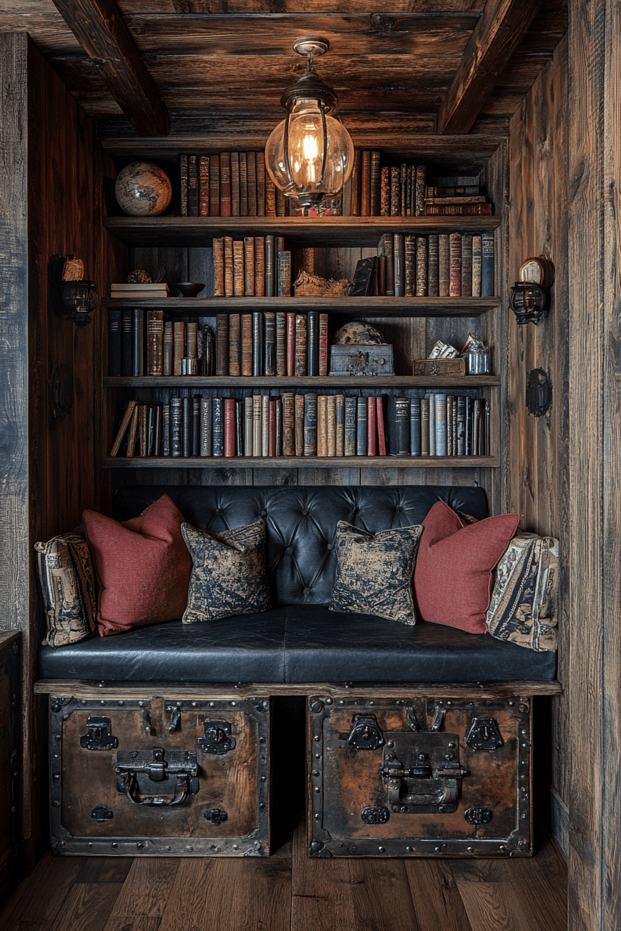 25 Bookshelf Ideas to Showcase Your Favorite Reads and Decor 14 Trunk Inspired Shelf Solution