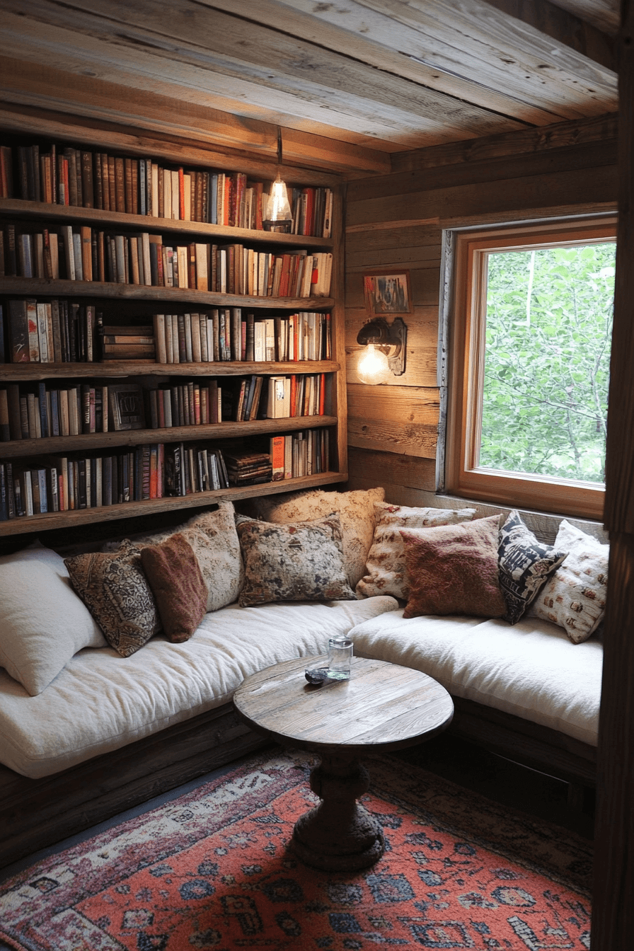 25 Little Cabin Living Room Ideas That Will Warm Your Heart 15 Relaxing Corner Lounge In The Cabin