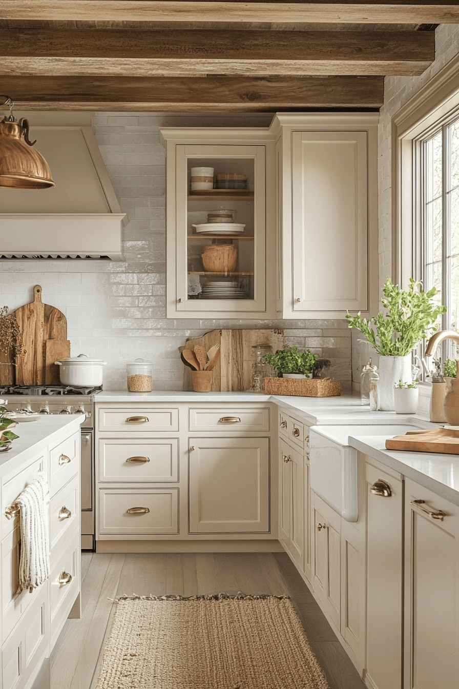 25 Neutral Kitchen Cabinets to Create a Calming Cooking Space 16 Buff Subtle Elegance