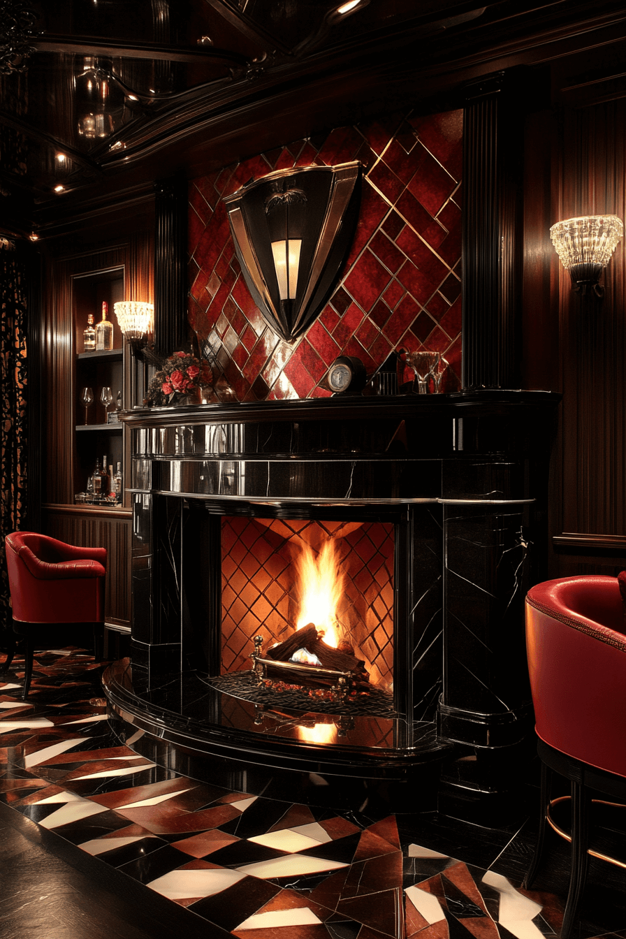 25 Fireplace Interior Ideas to Enhance Your Home’s Ambience 16 Elegant Art Deco Fireplace Style