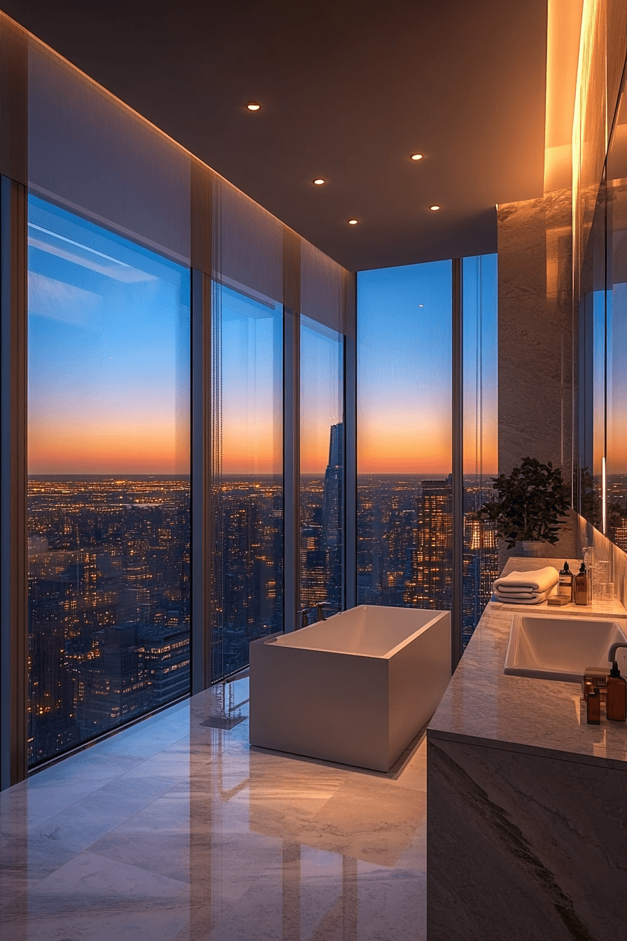 25 Luxury Bathroom Design Ideas to Add Glamour to Your Home 16 Penthouse Inspired Bathroom Chic