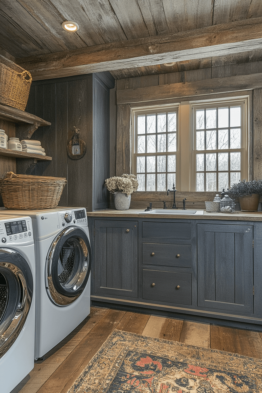 25 Antique Farmhouse Decor Ideas That Will Enhance Your Home’s Charm 17 Antique Laundry Room Charm