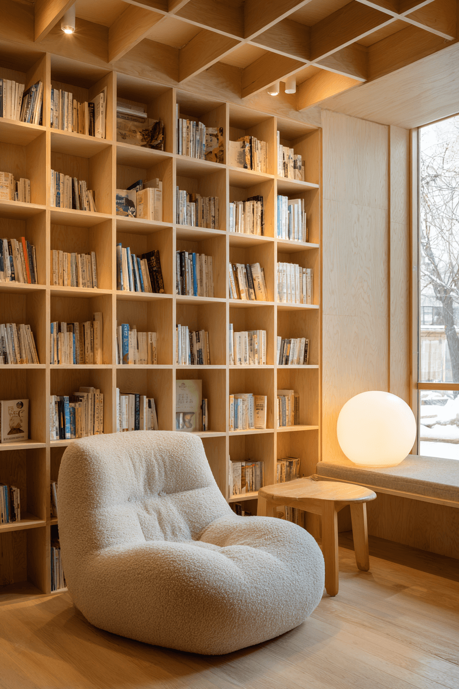 25 Scandinavian Japanese Interior Ideas to Inspire Your Home 17 Cozy Home Library