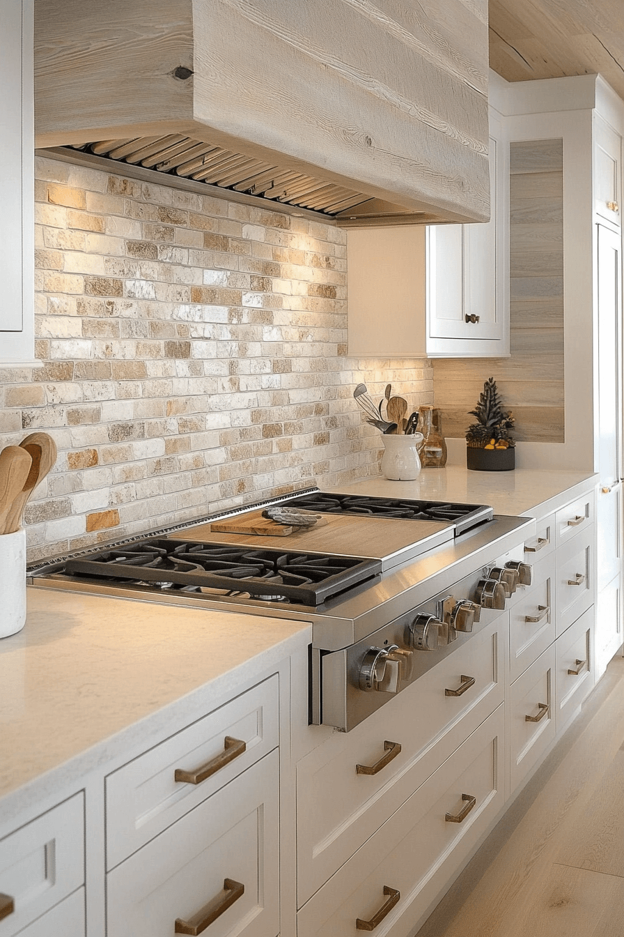 25 Backsplash Kitchen Ideas for a Bold and Beautiful Design 17 Pebble Stone Texture