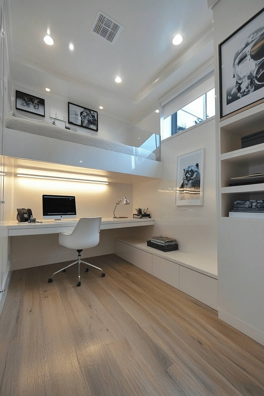 25 Loft Beds for Small Rooms That Make the Most of Every Inch 18 Elevated Study Loft Zone