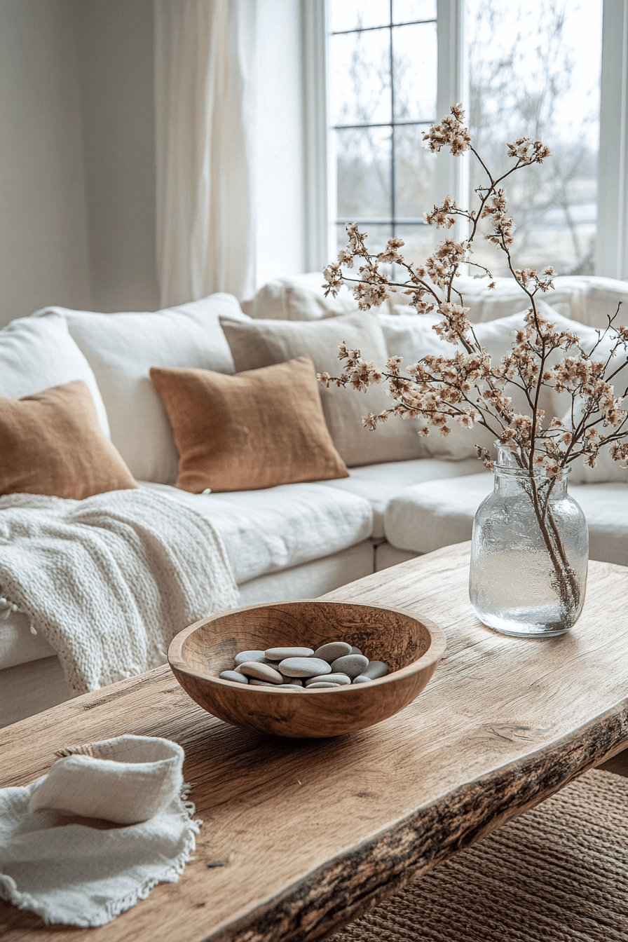 25 Coffee Table Decor Ideas to Refresh Your Living Room 18 Natural Coffee Table Harmony