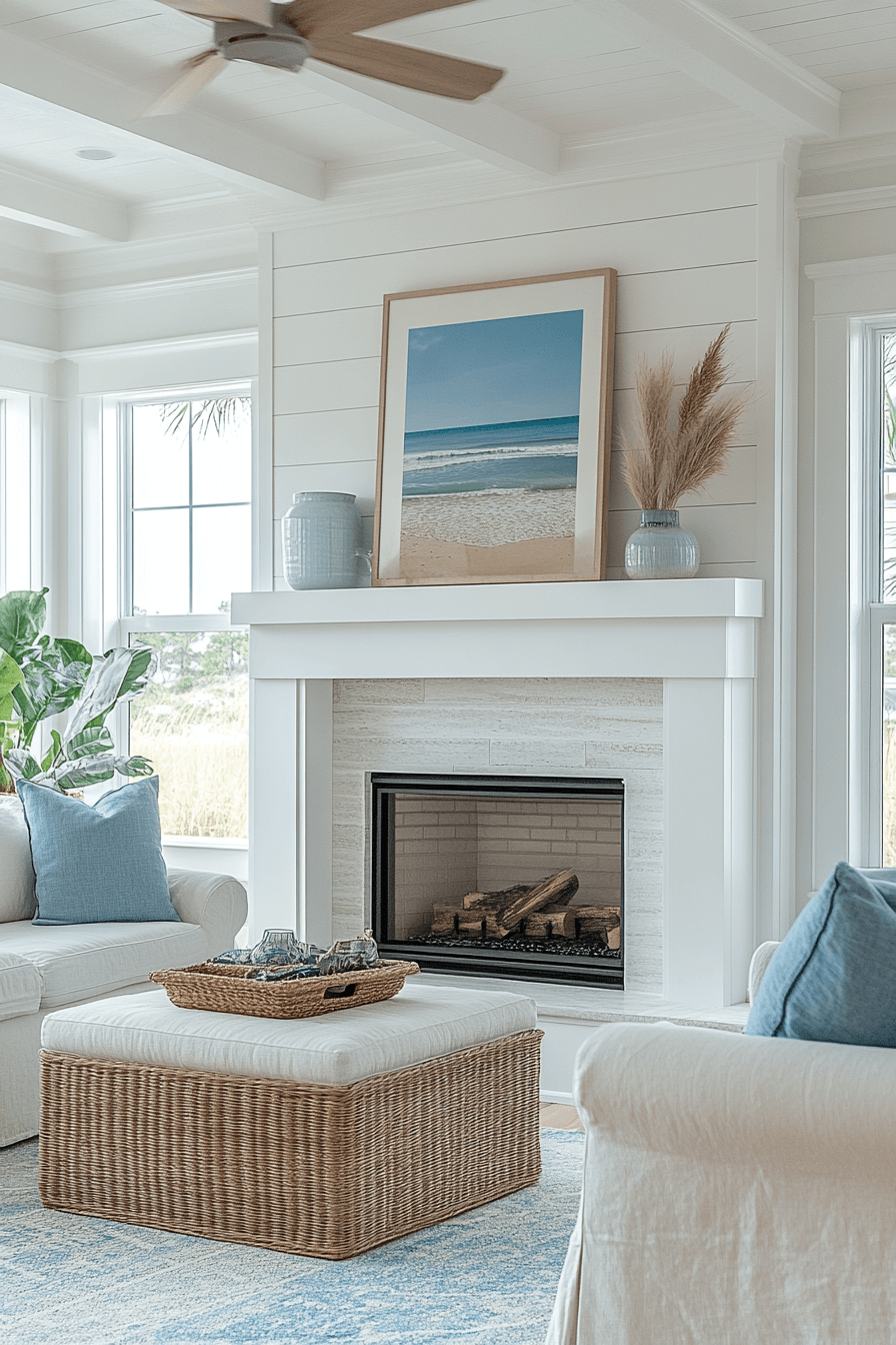 25 Fireplace Interior Ideas to Enhance Your Home’s Ambience 18 Serene Coastal Beach Fireplace