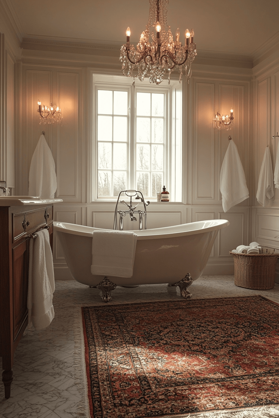 25 Luxury Bathroom Design Ideas to Add Glamour to Your Home 19 Sparkling Chandelier Bathroom Accent