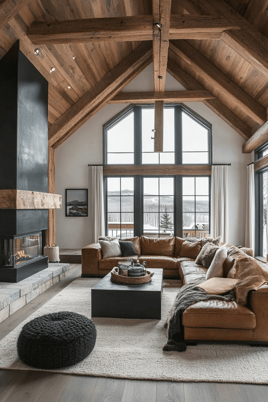 25 Little Cabin Living Room Ideas That Will Warm Your Heart 2 Chic And Rustic Cabin Lounge