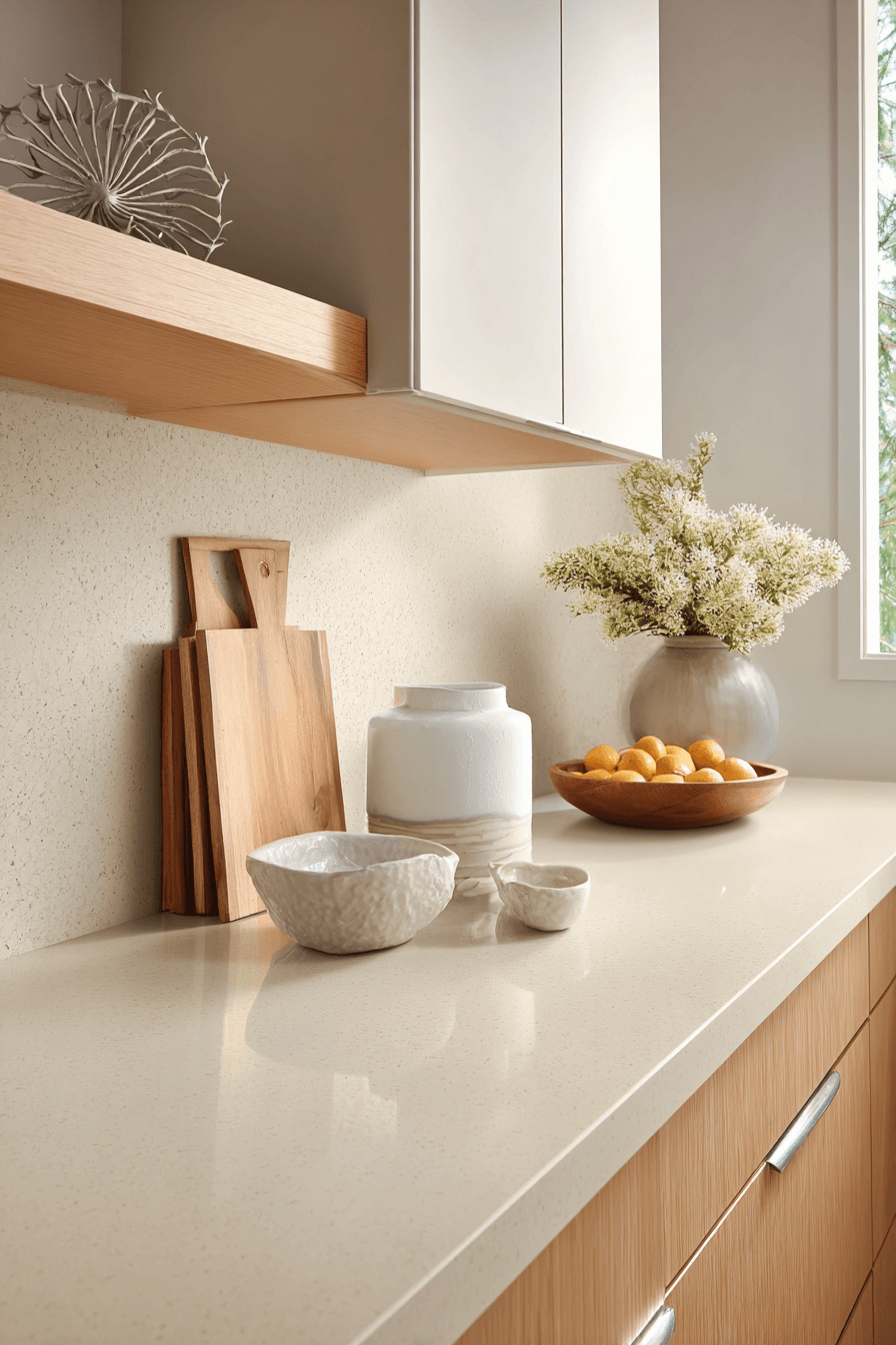 25 Neutral Kitchen Cabinets to Create a Calming Cooking Space 2 Creamy Calm Cabinets